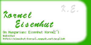 kornel eisenhut business card